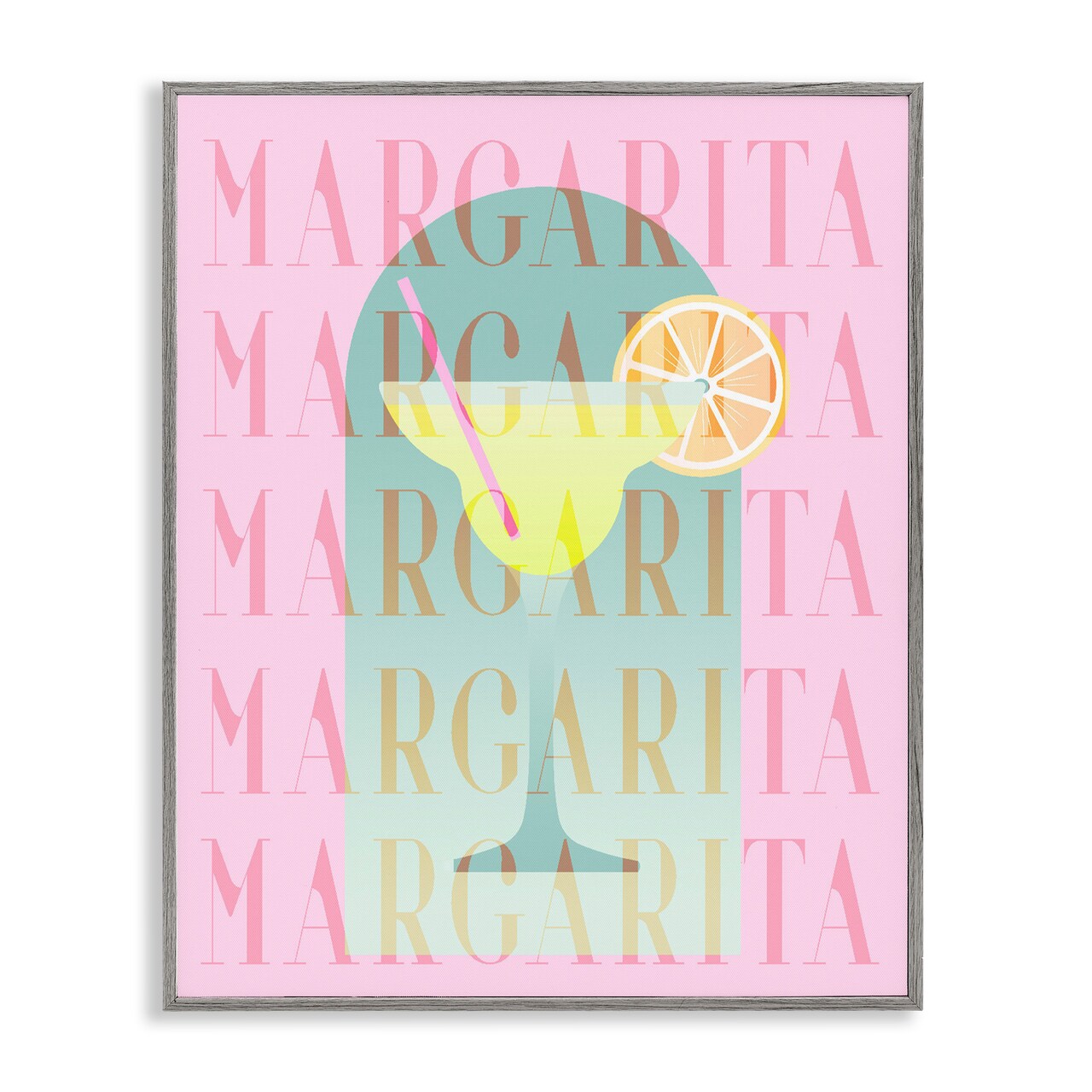 Stupell Industries Retro Pastel Margarita Framed Giclee, design by Lil' Rue